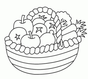 Disegno di mela da stampare e colorare 19