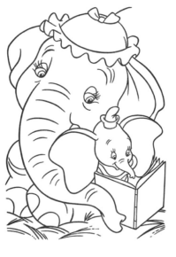 Disegno di Dumbo da stampare e colorare 26