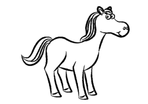 Disegno di cavallo da stampare e colorare 78