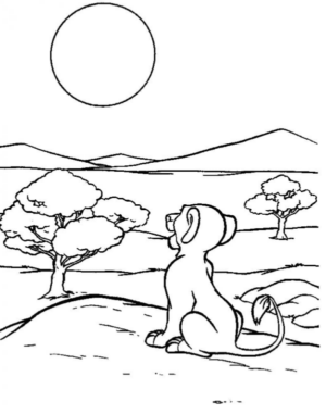 Disegno di Re Leone da stampare e colorare 171