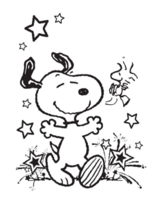 Disegno di Snoopy da stampare e colorare 38
