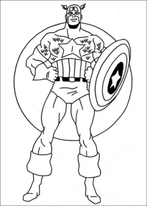 Disegno di Capitan America da stampare e colorare 26