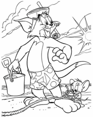 Disegno di Tom e Jerry da stampare e colorare 63