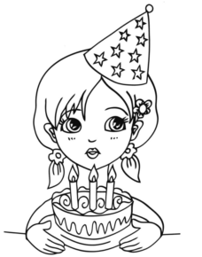 Disegno di compleanno da stampare e colorare 72