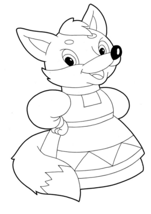 Disegno di volpe da stampare e colorare 51