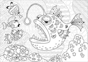 Disegno di pesce da stampare e colorare 188