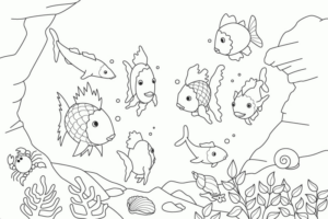 Disegno di pesce da stampare e colorare 128