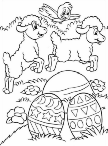Disegno di uovo di Pasqua da stampare e colorare 270