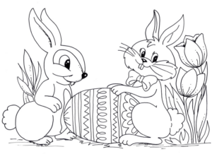Disegno di uovo di Pasqua da stampare e colorare 100