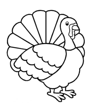 Disegno di tacchino da stampare e colorare 74