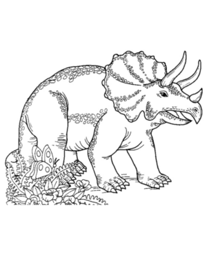 Disegno di Triceratopo da stampare e colorare 22