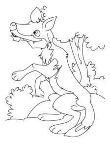 Disegno di lupo da stampare e colorare 17