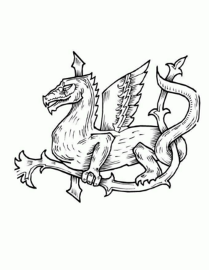 Disegno di dragone da stampare e colorare 36