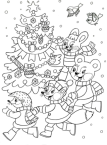 Disegno di albero di Natale da stampare e colorare 179