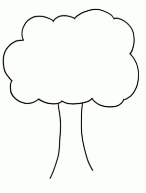 Disegno di albero da stampare e colorare 2