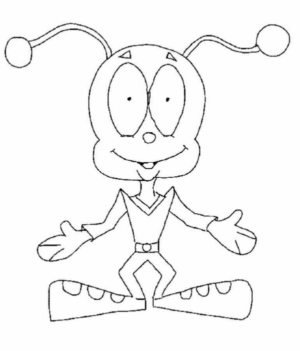 Disegno di alieno da stampare e colorare 16