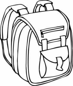 Disegno di zaino da stampare e colorare 3