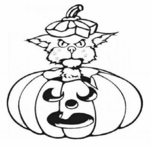 Disegno di zucca di Halloween da stampare e colorare 232