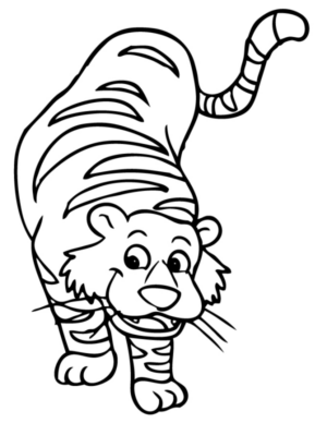 Disegno di tigre da stampare e colorare 13