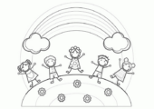 Disegni di Arcobaleni da colorare