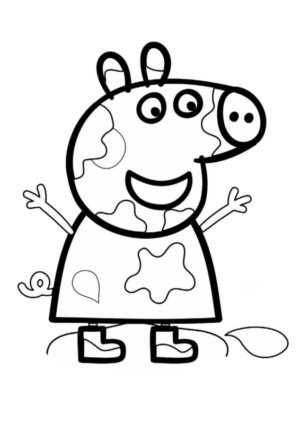 Disegno di Peppa Pig da stampare e colorare 104