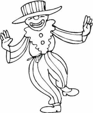 Disegno di clown da stampare e colorare 38