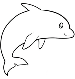 Disegno di delfino da stampare e colorare 15