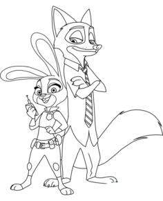 Disegno di Zootropolis da stampare e colorare
