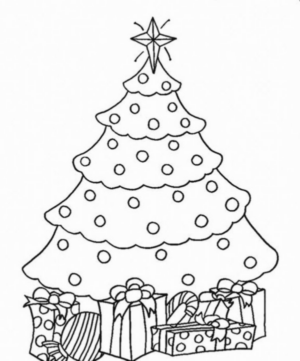 Disegno di albero di Natale da stampare e colorare 73 Disegno di albero di Natale da stampare e colorare 73