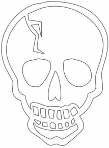 Disegno di teschio e scheletro da stampare e colorare 92 Disegno di teschio e scheletro da stampare e colorare 92