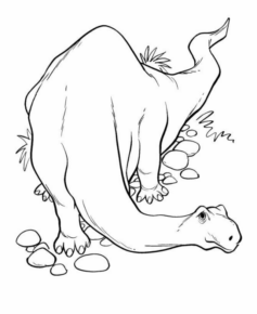 Disegno di Brontosauro da stampare e colorare 32