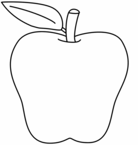 Disegno di mela da stampare e colorare 65