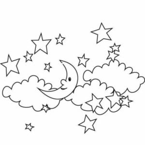 Disegno di nuvola da stampare e colorare 5