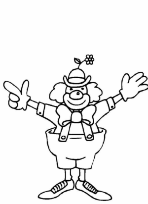 Disegno di clown da stampare e colorare 57