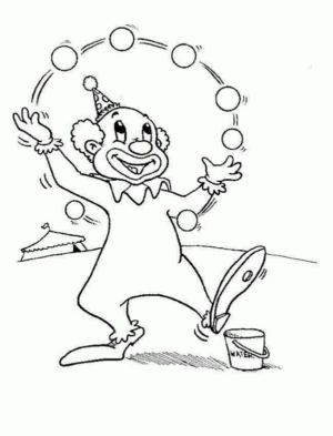 Disegno di clown da stampare e colorare 46