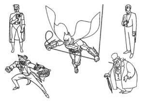 Disegno di Batman e Robin da stampare e colorare 107