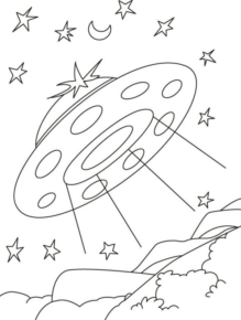 Disegno di ufo da stampare e colorare 2