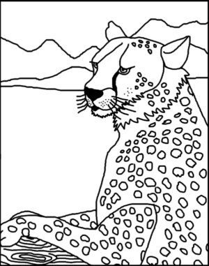 Disegno di leopardo da stampare e colorare 30