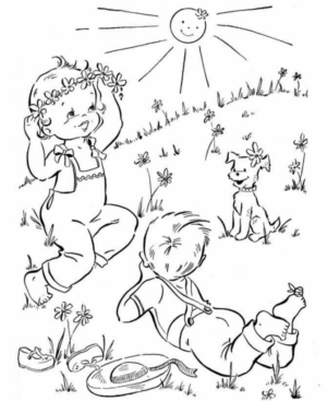 Disegno di primavera da stampare e colorare 8
