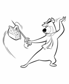 Disegno di Orso Yoghi da stampare e colorare 16