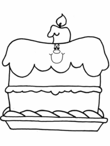 Disegno di compleanno da stampare e colorare