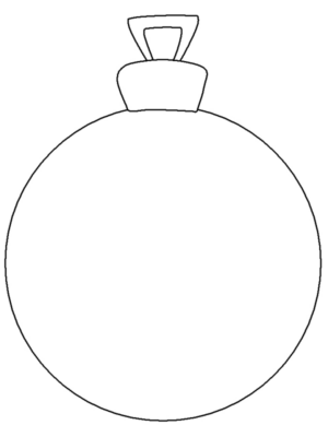 Disegno di palla di Natale da stampare e colorare 6