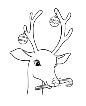 Disegno di renna da stampare e colorare 17