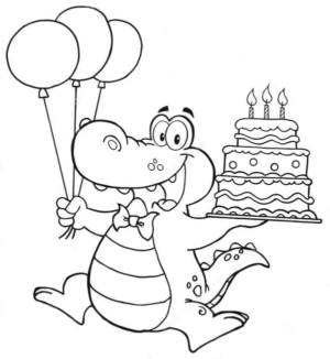Disegno di compleanno da stampare e colorare 70