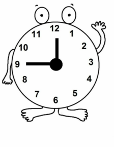 Disegno di orologio da stampare e colorare 11