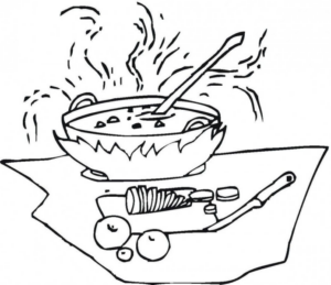 Disegno di colazione da stampare e colorare 1