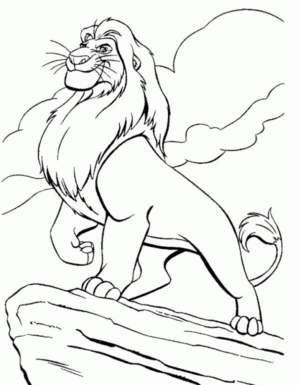 Disegno di Re Leone da stampare e colorare 211