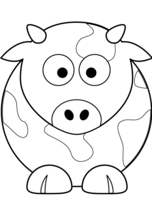 Disegno di mucca da stampare e colorare 79
