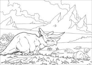 Disegno di Triceratopo da stampare e colorare 35