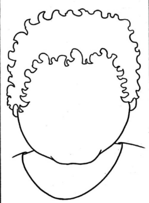 Disegno di viso da completare da stampare e colorare 18